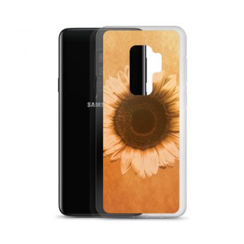 Samsung Cell Phone Case Cover Sunflower Flower Art Print Old Antique Vintage Beige Yellow Brown Gold