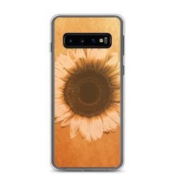 Samsung Cell Phone Case Cover Sunflower Flower Art Print Old Antique Vintage Beige Yellow Brown Gold