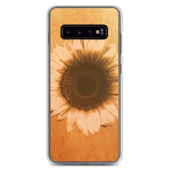 Samsung Cell Phone Case Cover Sunflower Flower Art Print Old Antique Vintage Beige Yellow Brown Gold