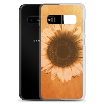 Samsung Cell Phone Case Cover Sunflower Flower Art Print Old Antique Vintage Beige Yellow Brown Gold