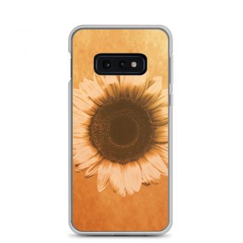 Samsung Cell Phone Case Cover Sunflower Flower Art Print Old Antique Vintage Beige Yellow Brown Gold