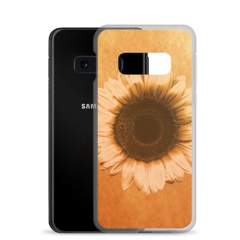 Samsung Cell Phone Case Cover Sunflower Flower Art Print Old Antique Vintage Beige Yellow Brown Gold