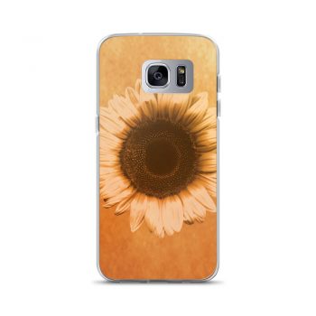 Samsung Cell Phone Case Cover Sunflower Flower Art Print Old Antique Vintage Beige Yellow Brown Gold