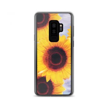 Samsung Cell Phone Case Cover Sunflowers Flower Art Print Old Antique Vintage Blue Yellow Brown