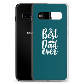 Samsung Cell Phone Case Cover Teal - Best Dad Ever