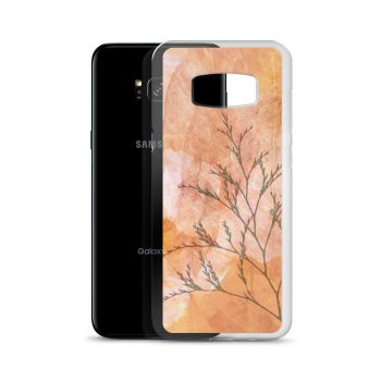 Samsung Cell Phone Case Cover Wheat Field Flowers Print Beige Landscape Nature Art Print Old Antique Vintage