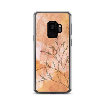 Samsung Cell Phone Case Cover Wheat Field Flowers Print Beige Landscape Nature Art Print Old Antique Vintage