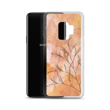 Samsung Cell Phone Case Cover Wheat Field Flowers Print Beige Landscape Nature Art Print Old Antique Vintage