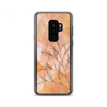 Samsung Cell Phone Case Cover Wheat Field Flowers Print Beige Landscape Nature Art Print Old Antique Vintage