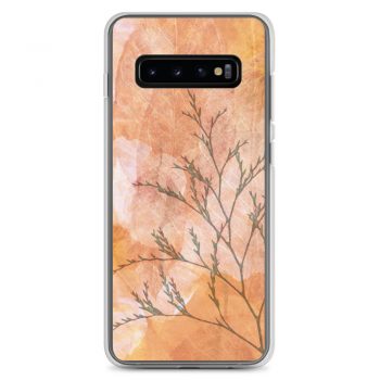 Samsung Cell Phone Case Cover Wheat Field Flowers Print Beige Landscape Nature Art Print Old Antique Vintage