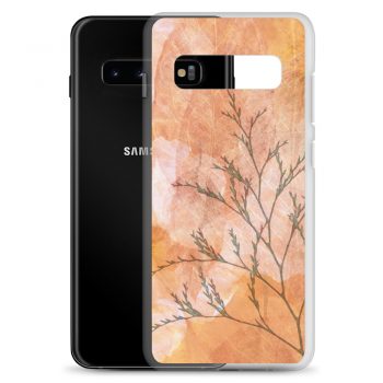 Samsung Cell Phone Case Cover Wheat Field Flowers Print Beige Landscape Nature Art Print Old Antique Vintage