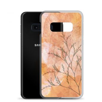 Samsung Cell Phone Case Cover Wheat Field Flowers Print Beige Landscape Nature Art Print Old Antique Vintage