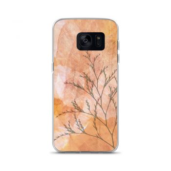 Samsung Cell Phone Case Cover Wheat Field Flowers Print Beige Landscape Nature Art Print Old Antique Vintage