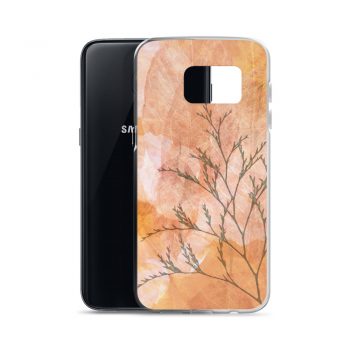 Samsung Cell Phone Case Cover Wheat Field Flowers Print Beige Landscape Nature Art Print Old Antique Vintage