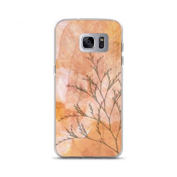 Samsung Cell Phone Case Cover Wheat Field Flowers Print Beige Landscape Nature Art Print Old Antique Vintage