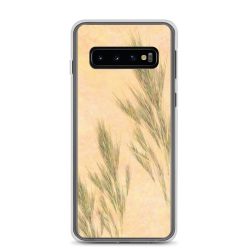 Samsung Cell Phone Case Cover Wheat Field Green Beige Landscape Nature Art Print Old Antique Vintage