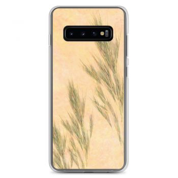 Samsung Cell Phone Case Cover Wheat Field Green Beige Landscape Nature Art Print Old Antique Vintage