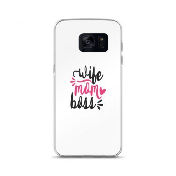 Samsung Cell Phone Case Cover - Wife Mom Boss