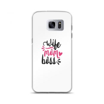 Samsung Cell Phone Case Cover - Wife Mom Boss