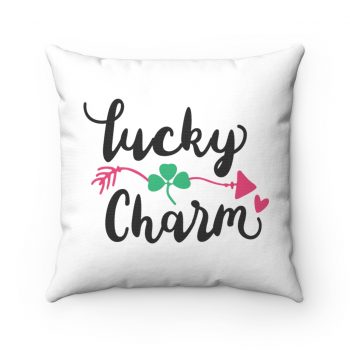 Spun Polyester Square Throw Pillow - Lucky Charm