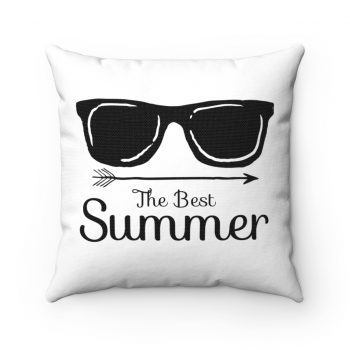 Spun Polyester Square Throw Pillow - The Best Summer - Sunglasses