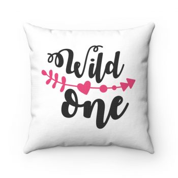 Spun Polyester Square Throw Pillow - Wild One