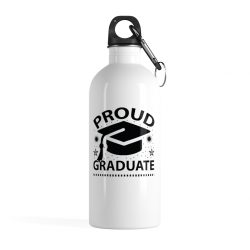 Stainless Steel Water Bottle - Proud Graduate