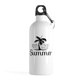 Stainless Steel Water Bottle - Summer - Palm Tree