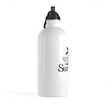 Stainless Steel Water Bottle - Summer - Palm Tree