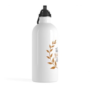 Stainless Steel Water Bottle - Thankful Grateful Blessed