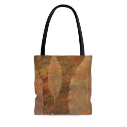 Tote Bag Colorful Leaf Copper Brown Beige Nature Art Print Old Antique Vintage