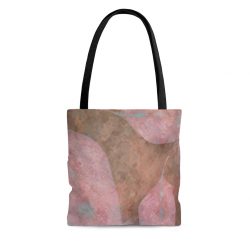 Tote Bag Colorful Leaves Leaf Print Purple Beige Cream Brown Nature Art Print Old Antique Vintage