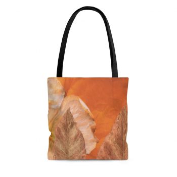 Tote Bag Flower Art Print Old Antique Vintage Botanical Beige Brown Leaf Leaves