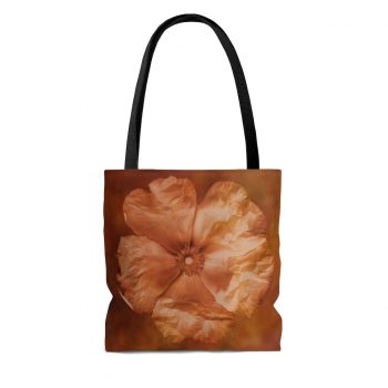 Tote Bag Flower Art Print Old Antique Vintage Botanical Tan Beige Brown