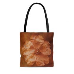 Tote Bag Flower Art Print Old Antique Vintage Botanical Tan Beige Brown