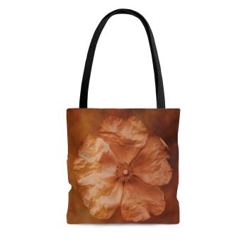 Tote Bag Flower Art Print Old Antique Vintage Botanical Tan Beige Brown