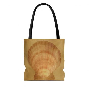 Tote Bag Sea Shell Seashells Ocean Beige Sand Art Print Old Antique Vintage Botanical Beige Brown