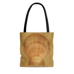 Tote Bag Sea Shell Seashells Ocean Beige Sand Art Print Old Antique Vintage Botanical Beige Brown