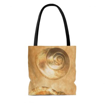 Tote Bag Sea Shells Seashells Ocean Beach Beige Sand Art Print Old Antique Vintage