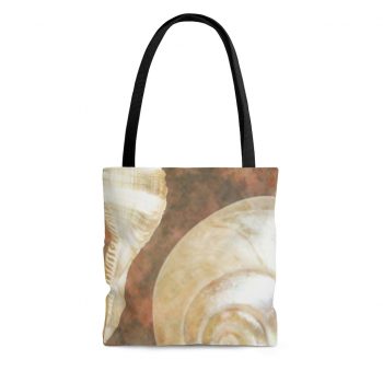 Tote Bag Sea Shells Seashells Ocean Grey Silver Beige Sand Art Print Old Antique Vintage