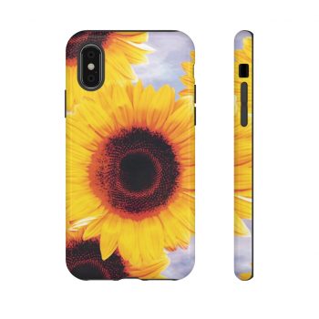 Tough Case Cell Phone Cover Sunflowers Flower Art Print Old Antique Vintage Blue Yellow Brown