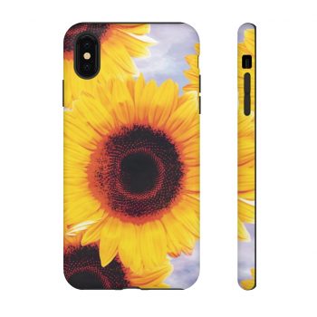 Tough Case Cell Phone Cover Sunflowers Flower Art Print Old Antique Vintage Blue Yellow Brown