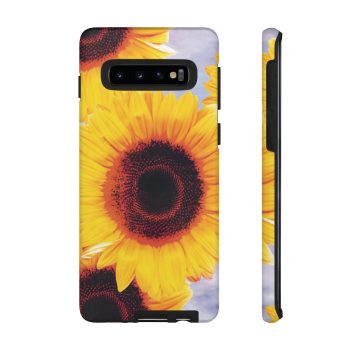 Tough Case Cell Phone Cover Sunflowers Flower Art Print Old Antique Vintage Blue Yellow Brown