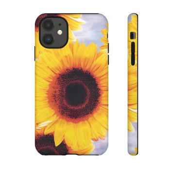 Tough Case Cell Phone Cover Sunflowers Flower Art Print Old Antique Vintage Blue Yellow Brown