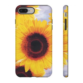 Tough Case Cell Phone Cover Sunflowers Flower Art Print Old Antique Vintage Blue Yellow Brown