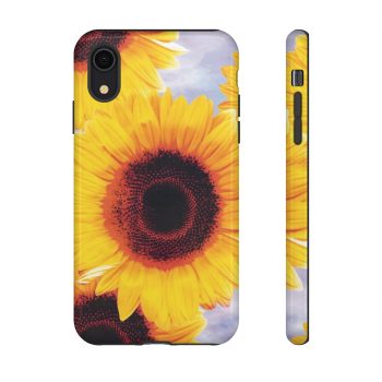 Tough Case Cell Phone Cover Sunflowers Flower Art Print Old Antique Vintage Blue Yellow Brown