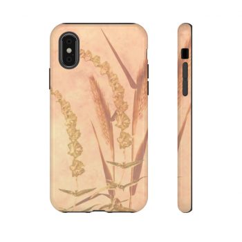 Tough Case Cell Phone Cover Wheat Field Wheat Field Print Coral Beige Landscape Nature Art Print Old Antique Vintage