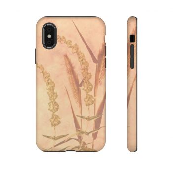 Tough Case Cell Phone Cover Wheat Field Wheat Field Print Coral Beige Landscape Nature Art Print Old Antique Vintage