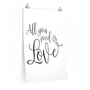 Wall Art Posters Prints - All You Need is Love