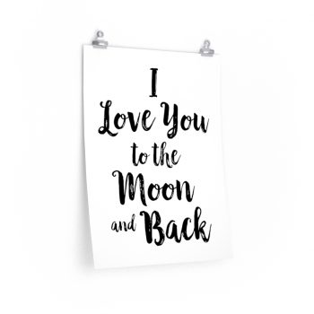 Wall Art Posters Prints - Watercolor I Love You to the Moon and Back